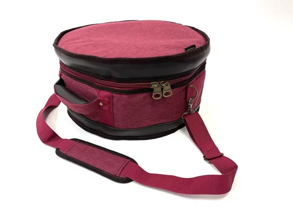 Barton 10X7, Tom Tom Drum Bag - 600D with Faux Leather Trim, Color - Mulberry Truffle