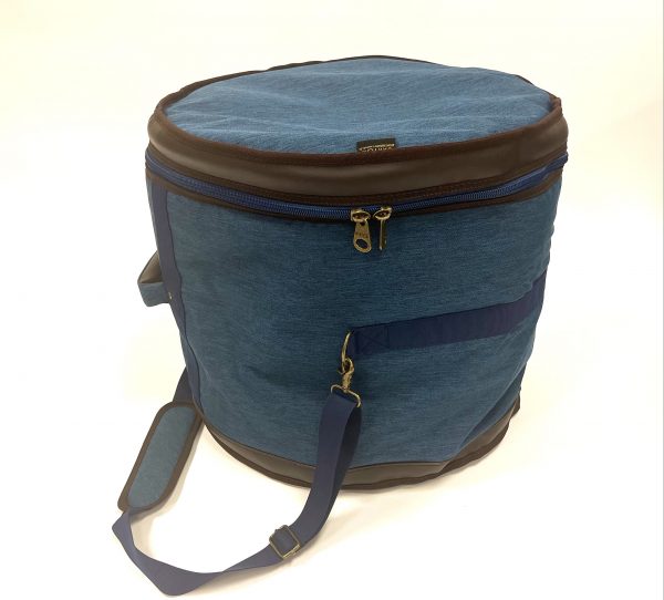 Barton 16X16, Floor Tom Drum Bag - 600D with Faux Leather Trim, Color - Blue Oxford