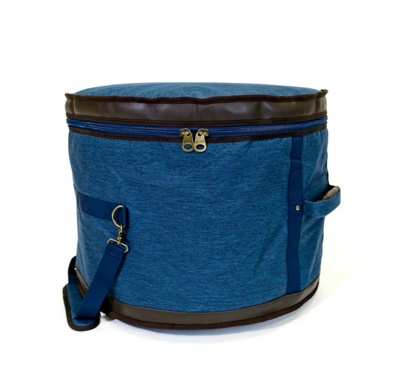 Barton 20X16, Bass Drum Bag - 600D with Faux Leather Trim, Color - Blue Oxford