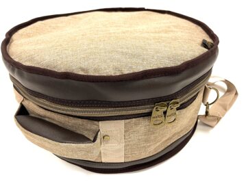 Barton 14X6.5, Snare Drum Bag - 600D with Faux Leather Trim, Color - Tawny Brown