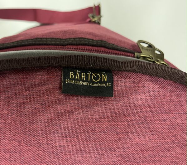 Barton 4-Piece Drum Bag Set - 14X10, 16X16, 18X16, 26X14 (Tom Tom, Floor Tom, Floor Tom, Bass Drum) - 600D with Faux Leather Trim, Color - Mulberry Truffle - Image 7